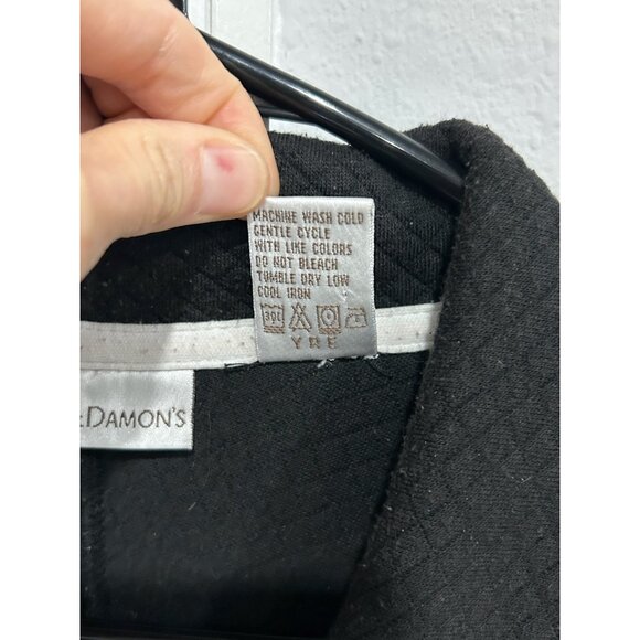 Drapers & Damons Womens Black White Full-Zip Jacket Contrast Trim Sz Large - Picture 7 of 8